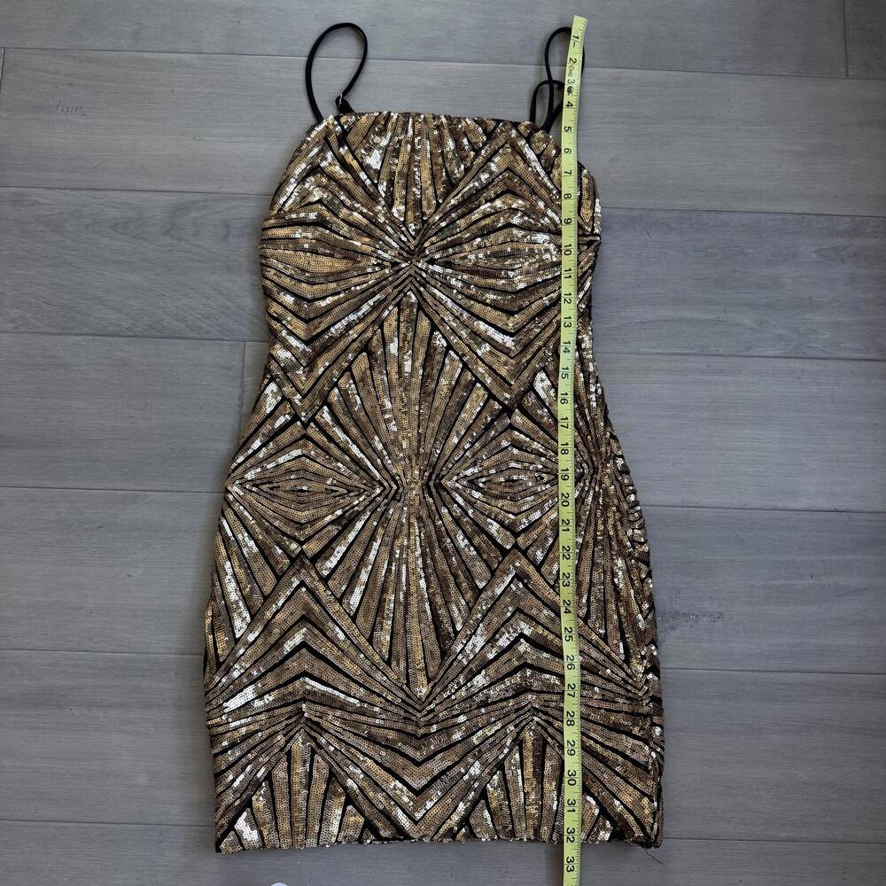 Lulus Sequin Geometric Pattern Mini Dress Size M - image 6